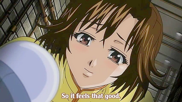 Horny anime teens have sex at the public hot springs