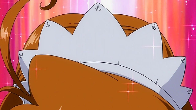 Robot girl grows a giant vibrator dick and double bangs cute hentai girl