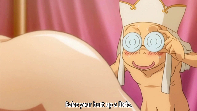 Robot girl grows a giant vibrator dick and double bangs cute hentai girl