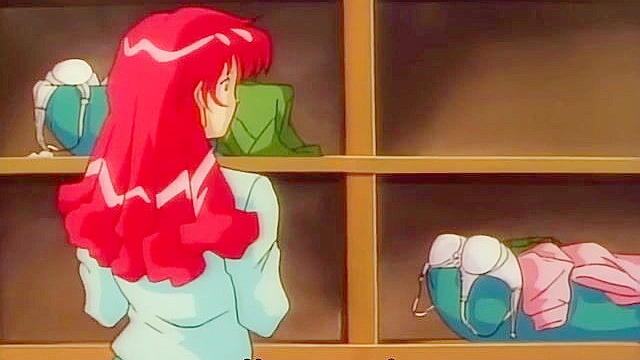 Horny anime college girl is masturbating her tight teen pussy