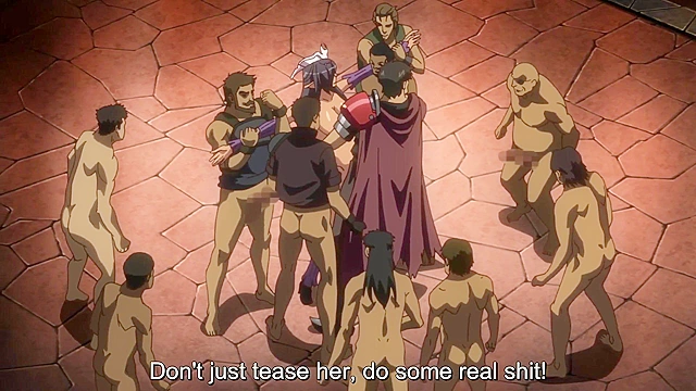 Kuroinu 1- Horny ogres with huge throbbing cocks slam their dicks in to a petite elf