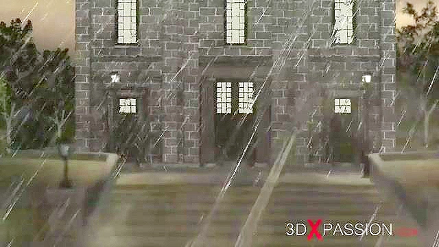 Evil 3d clown fucks a petite teen schoolgirl in an abandoned hospital