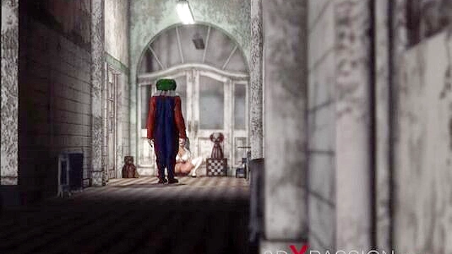 Evil 3d clown fucks a petite teen schoolgirl in an abandoned hospital