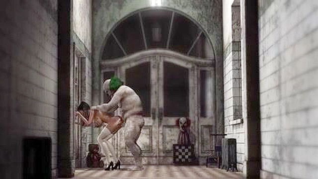 Evil 3d clown fucks a petite teen schoolgirl in an abandoned hospital