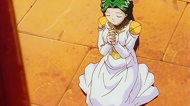 The devil fucks a petite elf while slave girl watches