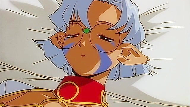 The devil fucks a petite elf while slave girl watches