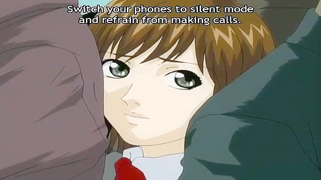 Girl is fingered and poked on a public train while surrounded by dudes