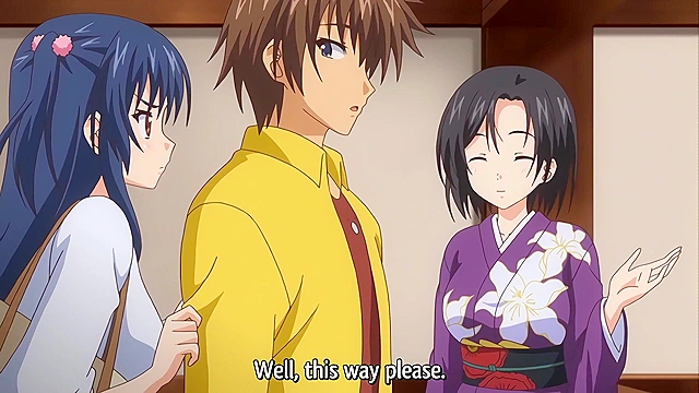 True Secret Hot Spring Tour 1 - Hentai security guard creampies virgin teens at resort