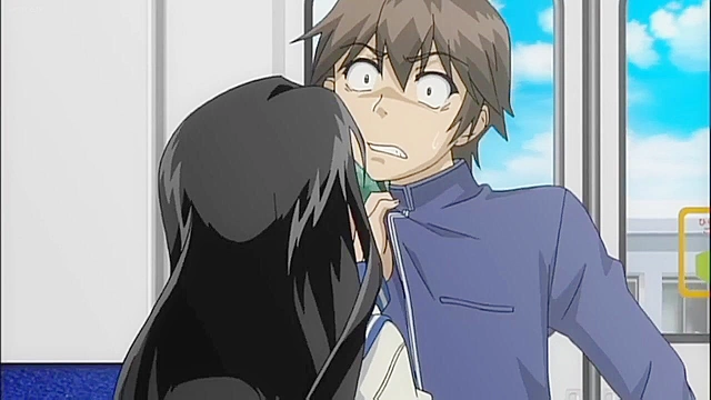 Horny anime teen schoolgirl with big round tits dreams of double penetration