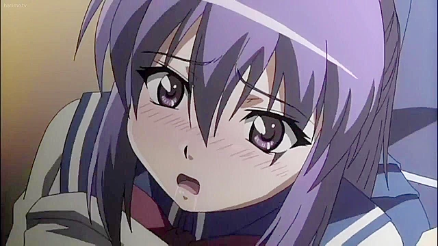 Horny anime teen schoolgirl with big round tits dreams of double penetration