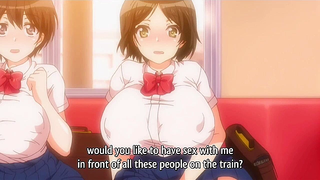 Virgin hentai schoolgirl gets first time sex on a public train with people watching