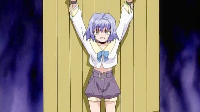 Cute petite teen girl is chained and then fucked by tentacles in all holes