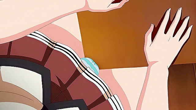 Three Shot Interview 3 - Busty anime schoolgirl is fucked on school balcony