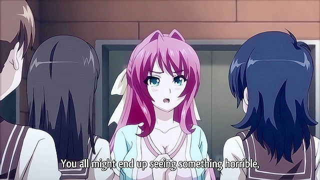 Three Shot Interview 3 - Busty anime schoolgirl is fucked on school balcony