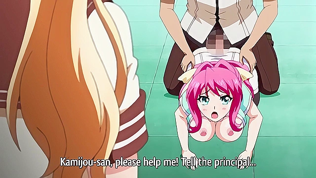 Three Shot Interview 3 - Busty anime schoolgirl is fucked on school balcony