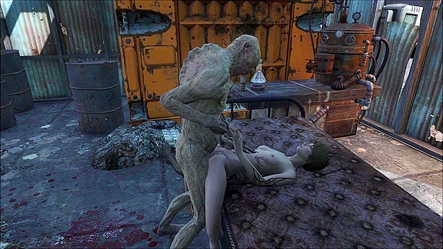 Fallout 4 ghoul fucks a petite teen girl all day long