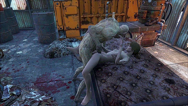 Fallout 4 ghoul fucks a petite teen girl all day long