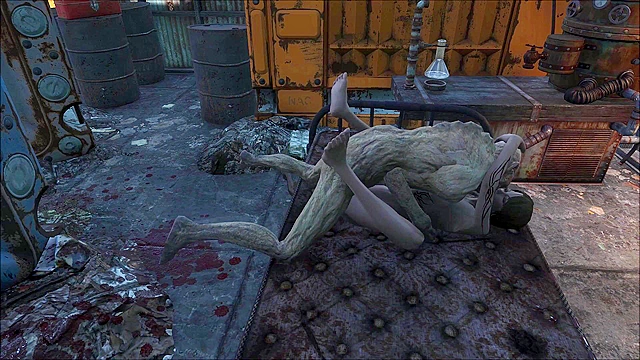 Fallout 4 ghoul fucks a petite teen girl all day long