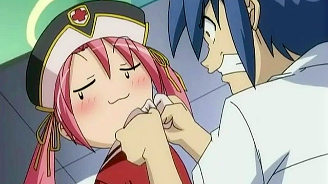 Busty anime schoolgirl gets her panties soaked when tentacle worm DPs her