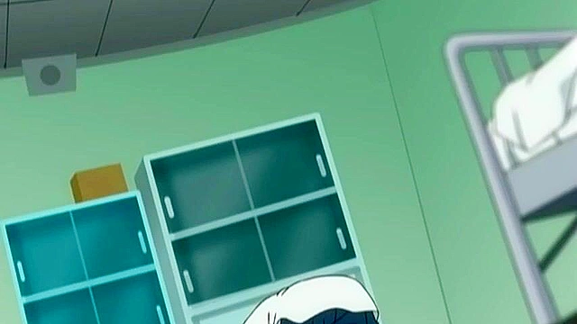 Busty anime schoolgirl gets her panties soaked when tentacle worm DPs her