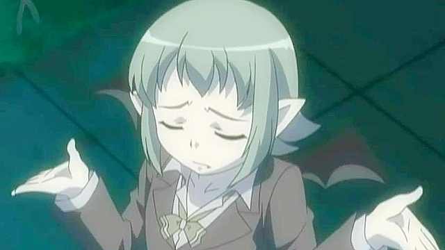 Busty anime schoolgirl gets her panties soaked when tentacle worm DPs her