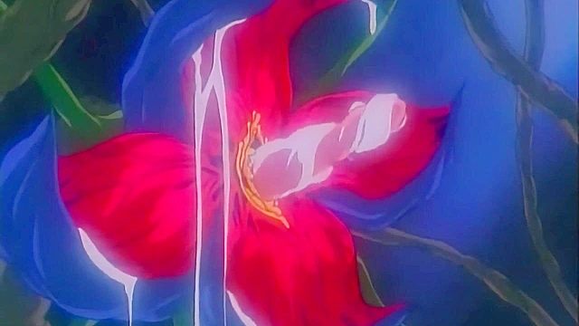 Plant monster feeds on the love juices of young female slaves