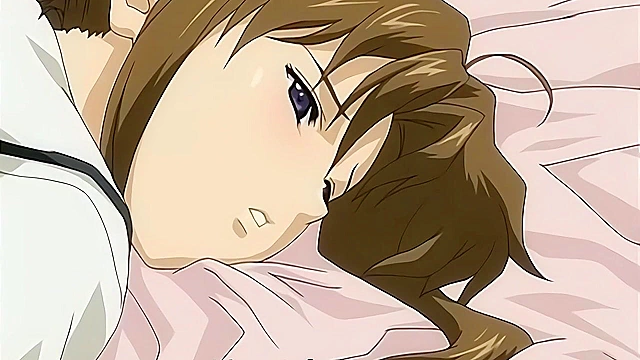 Lesbian schoolgirl gets ass fucked by busty anime teen with strapon