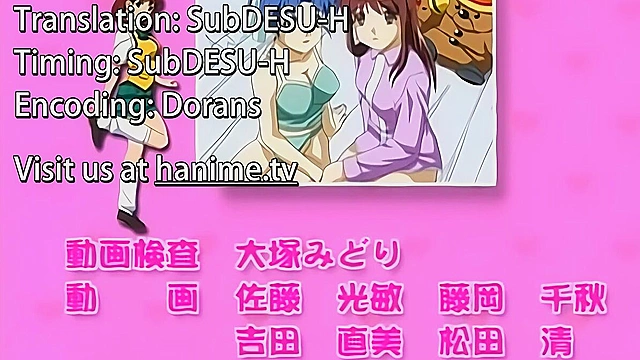 Lesbian schoolgirl gets ass fucked by busty anime teen with strapon