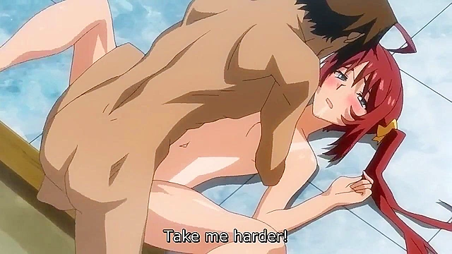 Petite anime schoolgirl gets her asshole doggy style fucked in public hot spring