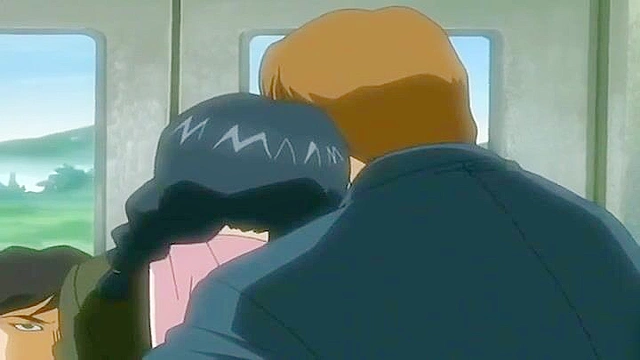 Teen schoolgirl gets her panties pulled off on train for dirty fuck