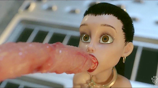 Jabba the Hutt fucks his slave Princess Leia with his tentacles