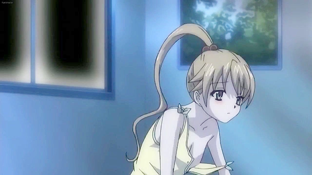 Tied up slut gets fucked by her older sister on public train with strapon