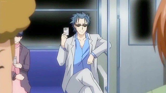 Tied up slut gets fucked by her older sister on public train with strapon