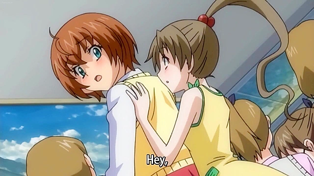 Tied up slut gets fucked by her older sister on public train with strapon