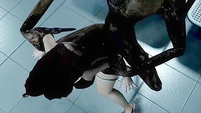 Mature 3d animated woman gets rough banged by monsters on subway