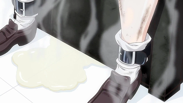 Teen hentai girl is tied up and fucked in dirty sex prison