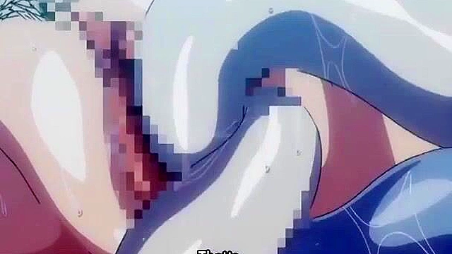 Teen student gets her pussy and big tits teased by a dirty tentacles