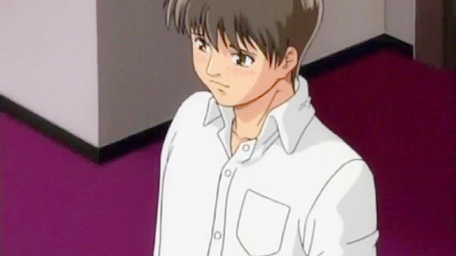 Orgy Training - Son jerks off while watching his dad bang the hentai maid