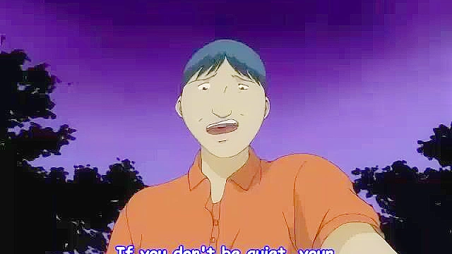 Teen anime schoolgirl is chased and then face fucked outdoors