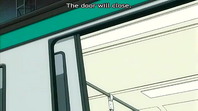 Schoolgirl with stockings and no panties gets fingered by another girl on train