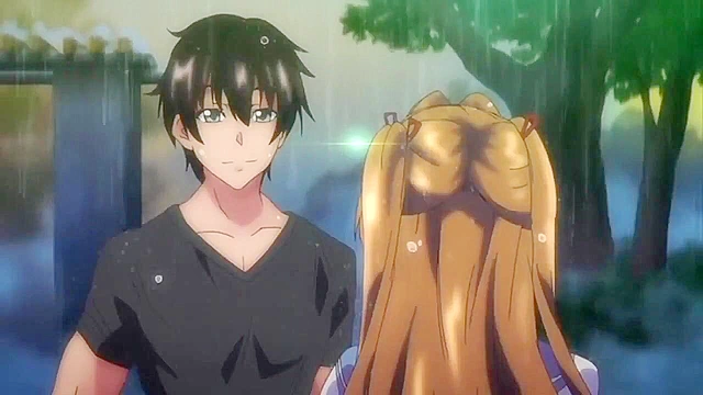 Milk White Moan 2 - Cute teen in a schoolgirl uniform has sex with perverted guy in the rain