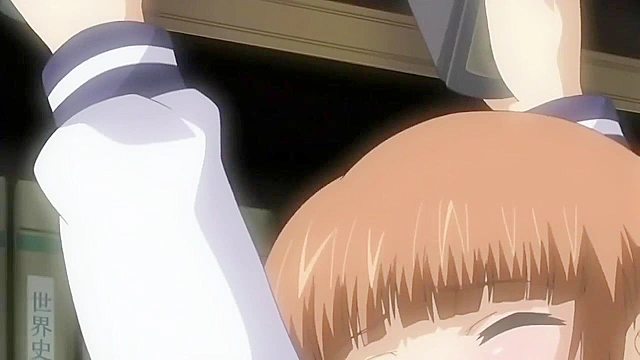 Ringetsu 2 - Hentai schoolgirl caught masturbating in library gets virgin pussy fucked