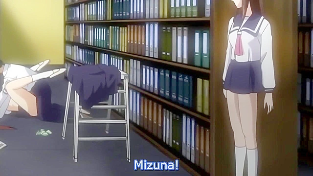 Ringetsu 2 - Hentai schoolgirl caught masturbating in library gets virgin pussy fucked