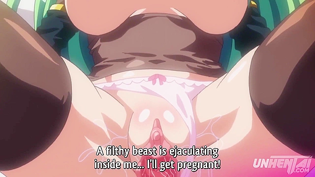 Fucked Raw, Busty Green-Haired Teen Gets Pounded Rough in Uncensored Hentai [Subtitled]