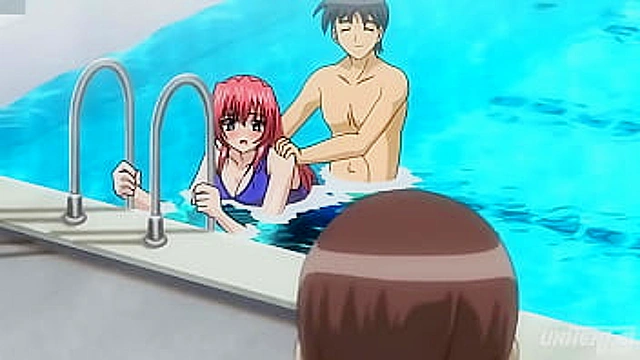 Step Siblings Nearly Get Busted in the Pool, Hot Hentai Action Unleashed