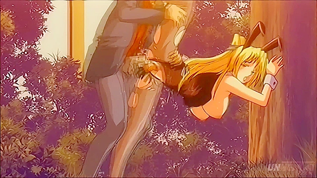 Busty Bunny Cosplayer Gets Nailed in Public - Uncensored Hentai Action