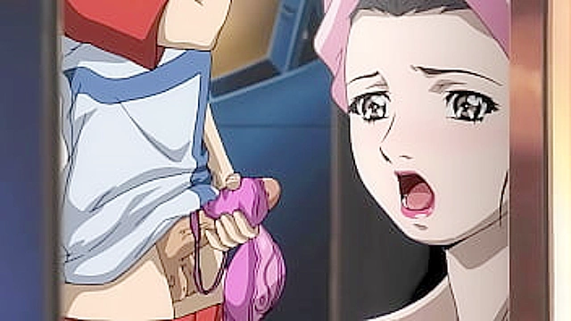 Step Mom Catches Her Stepson Jerking Off With Her Sexy Lingerie - Hentai Porn