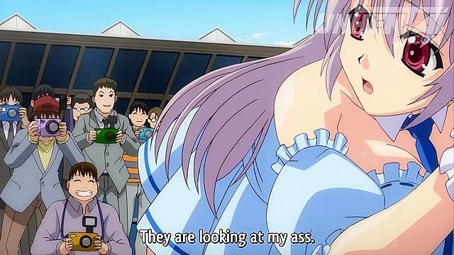 Teen in Costume Gets Public Grope, Pussy Soaks with Wet Orgasm - Hentai Subtitled