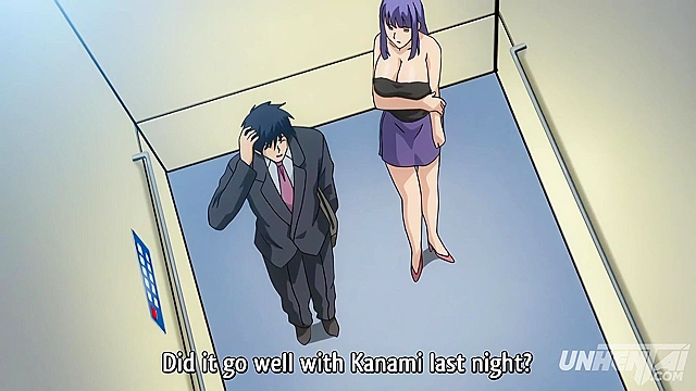 Busty Chicks in the Elevator - Uncensored Hentai Porn [Subtitled]