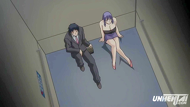 Busty Chicks in the Elevator - Uncensored Hentai Porn [Subtitled]